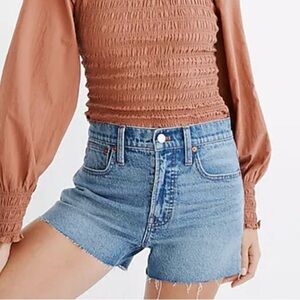 MADEWELL NWT The Perfect Denim Jean Shorts High Rise Cutoff Size 29